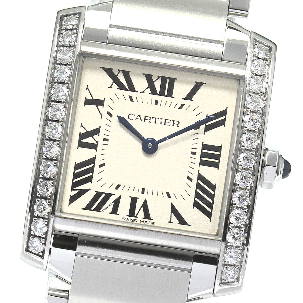 CARTIER Tank francaise MM W4TA0009 Side diamond Quartz Boy's Watch_810578
