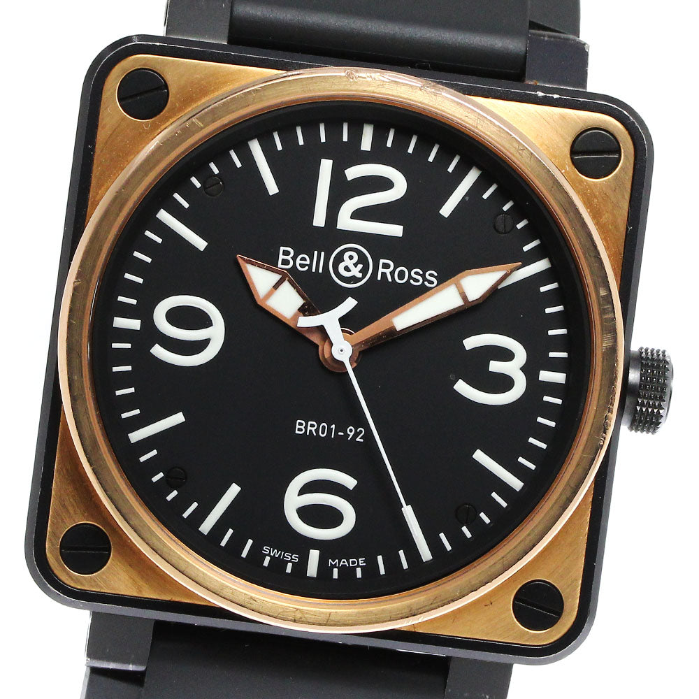 Bell＆Ross Aviation BR01-92 K18PGBezel black Dial Automatic Men's Watch_810713