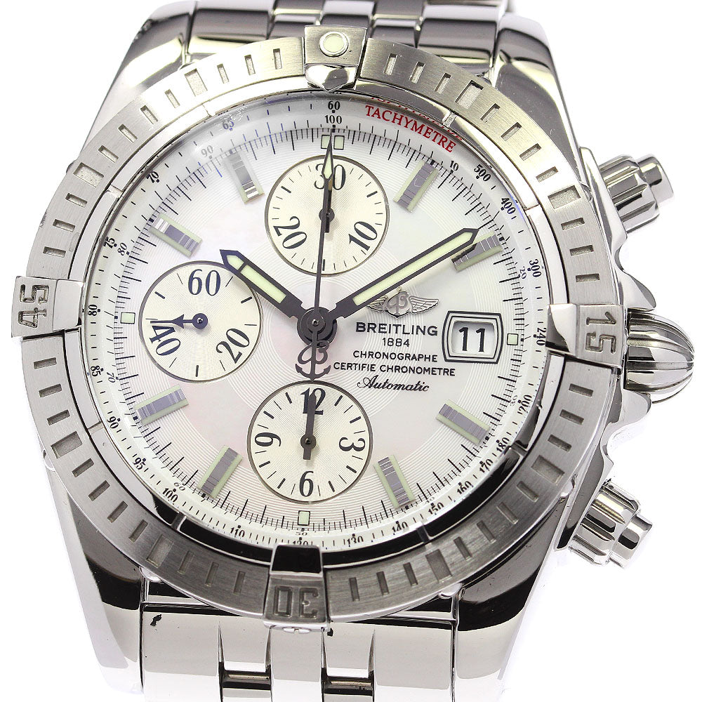 BREITLING Chronomat Evolution A13356 Date white Dial Automatic Men's_811010
