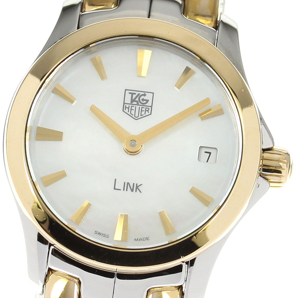 TAG HEUER Mini Link WJF1450 Date White shell Dial Quartz Ladies Watch_811104