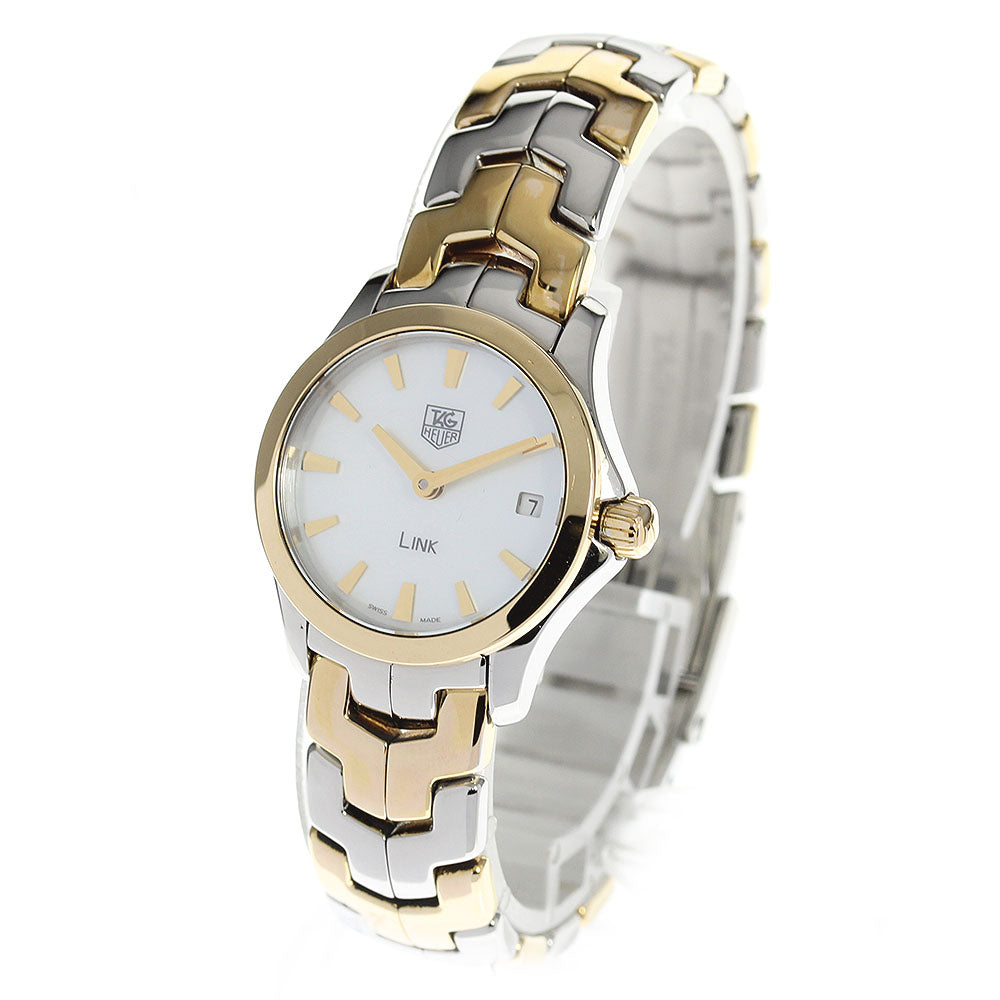 TAG HEUER Mini Link WJF1450 Date White shell Dial Quartz Ladies Watch_811104