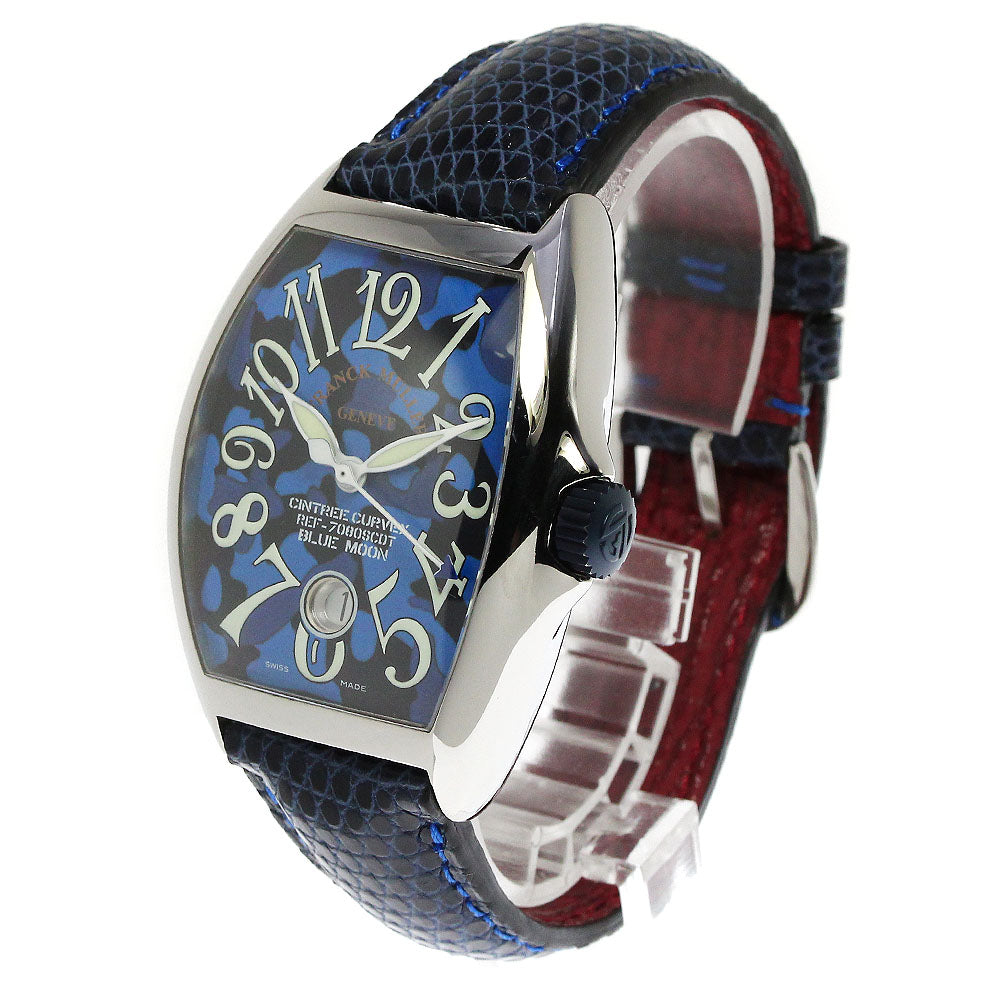 FRANCK MULLER Tonneau Carbex Blue Moon 7080SCDT Date blue Dial Automatic Men's Watch_811130