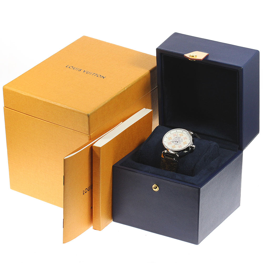 LOUIS VUITTON Tambour Q13MT 10P diamond Quartz Ladies Watch_811160
