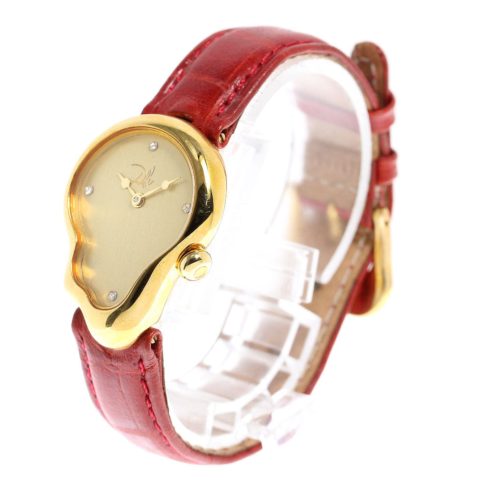 SALVADOR DALI soft watch gold Dial Quartz Ladies Watch_811340