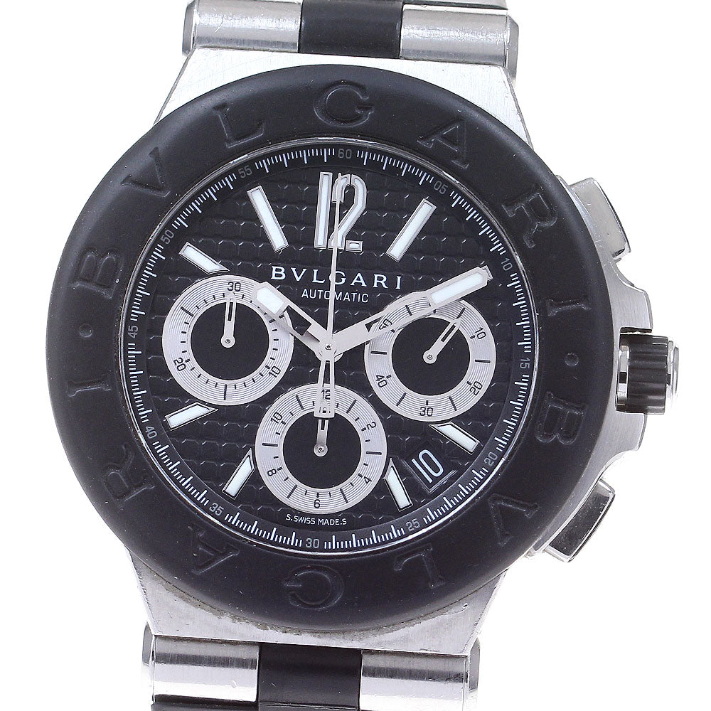 BVLGARI Diagono DG42SVCH Chronograph black Dial Automatic Men's Watch_811422