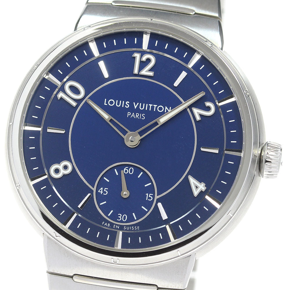 LOUIS VUITTON Tambour Automatic W1ST2 blue Dial Automatic Men's Watch_811696
