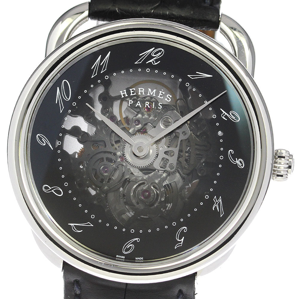 HERMES Arceau scalet AR.710 Black / skeleton Dial Automatic Men's Watch_811943