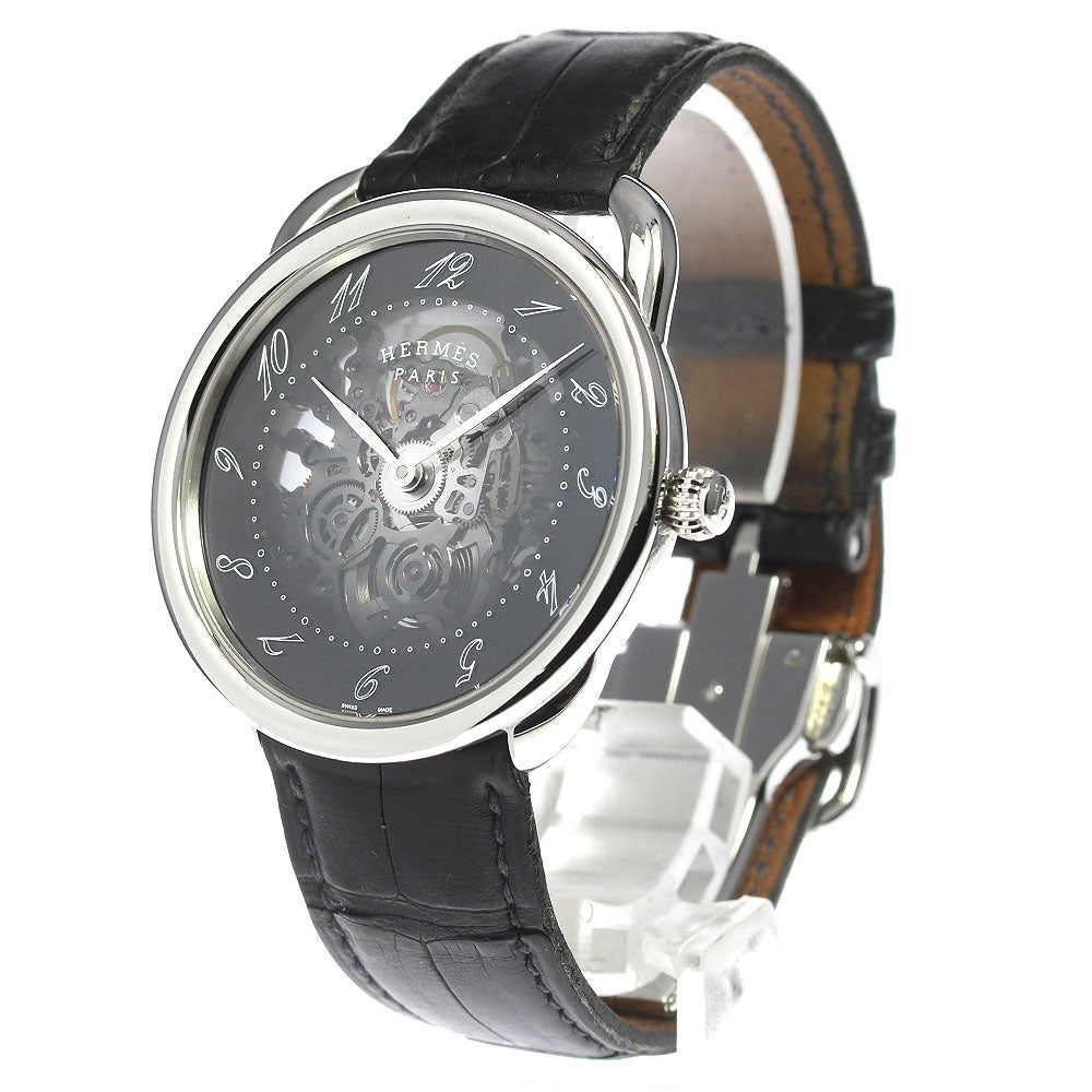 HERMES Arceau scalet AR.710 Black / skeleton Dial Automatic Men's Watch_811943