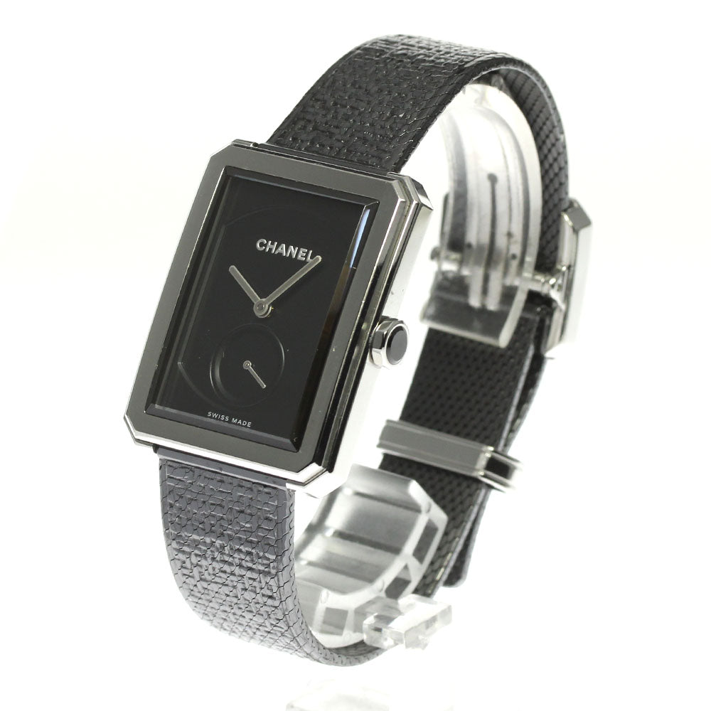 CHANEL Boyfriend tweed H5201 Small seconds black Dial Hand Winding Men's_812152