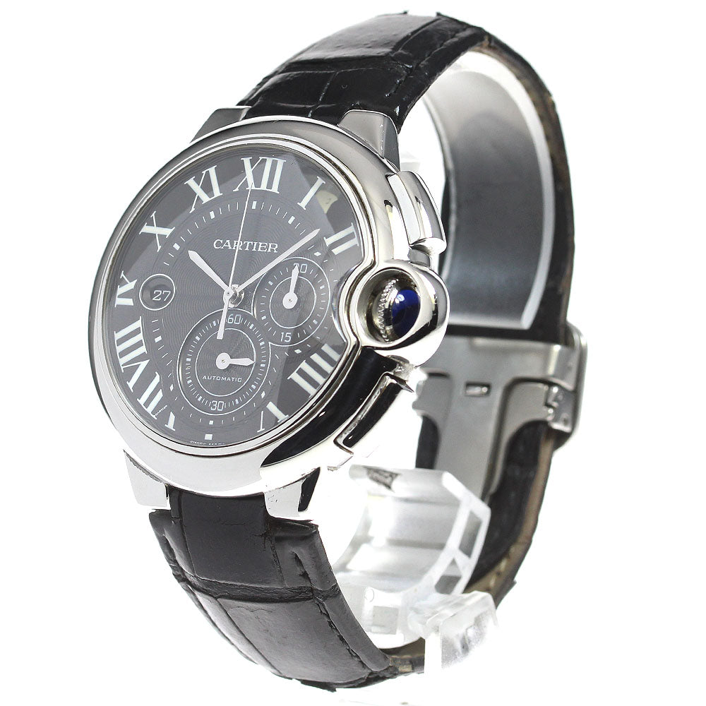 CARTIER Baron Blue XL W6920052 Chronograph Date black Dial Automatic Men's Watch_812235