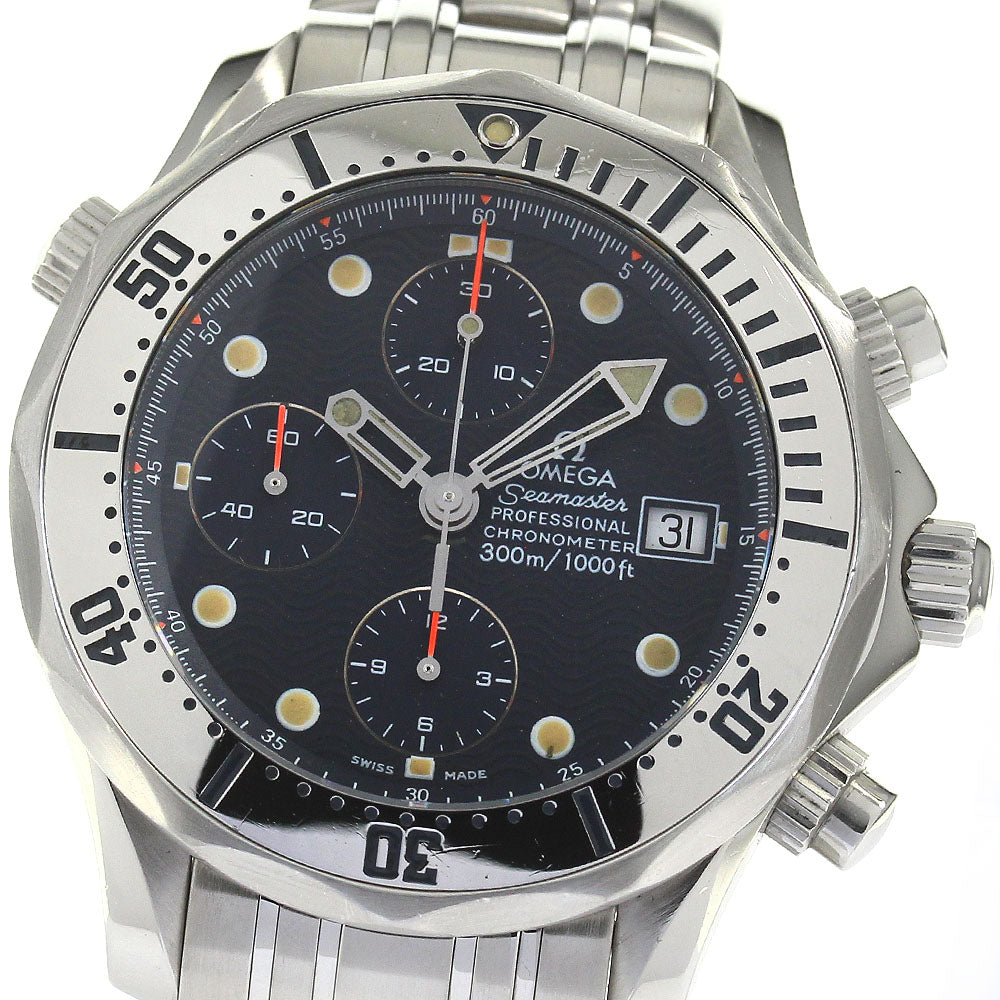 OMEGA Seamaster300 2598.80 Chronograph Date Navy Dial Automatic Men's_812352
