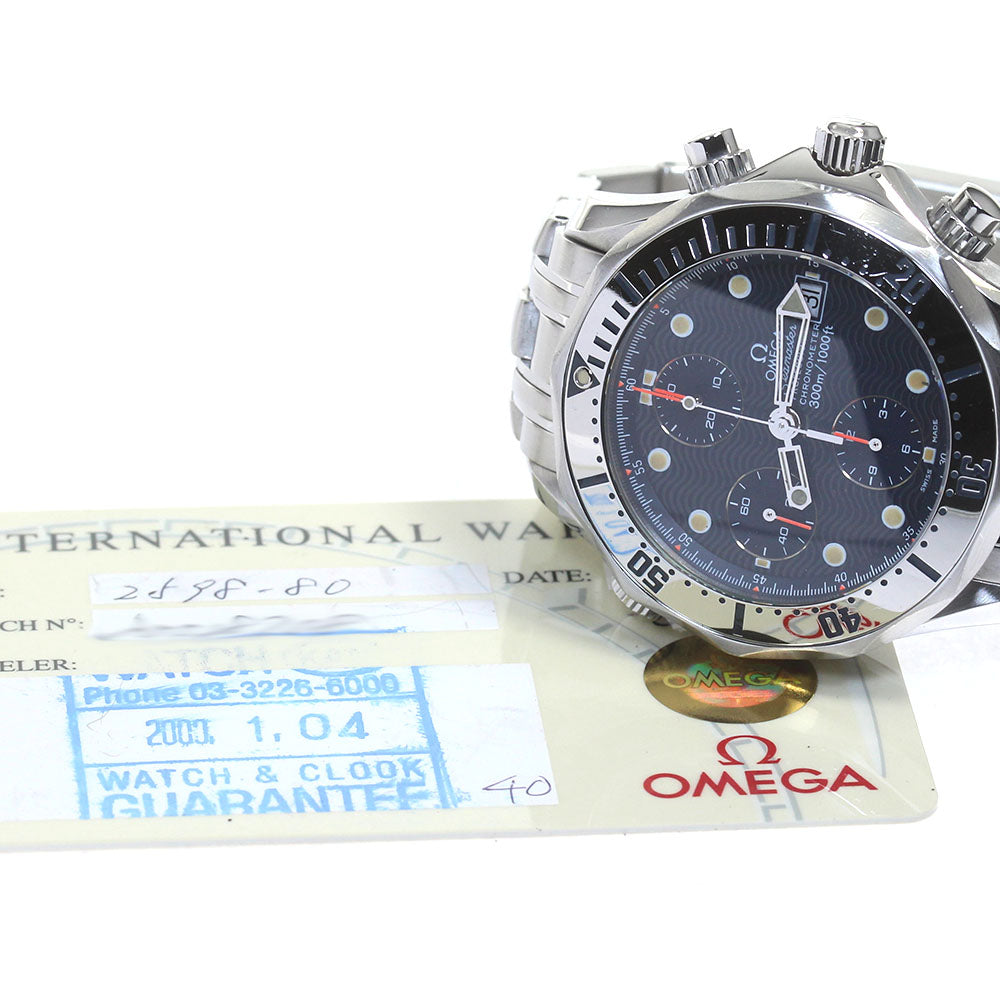 OMEGA Seamaster300 2598.80 Chronograph Date Navy Dial Automatic Men's_812352