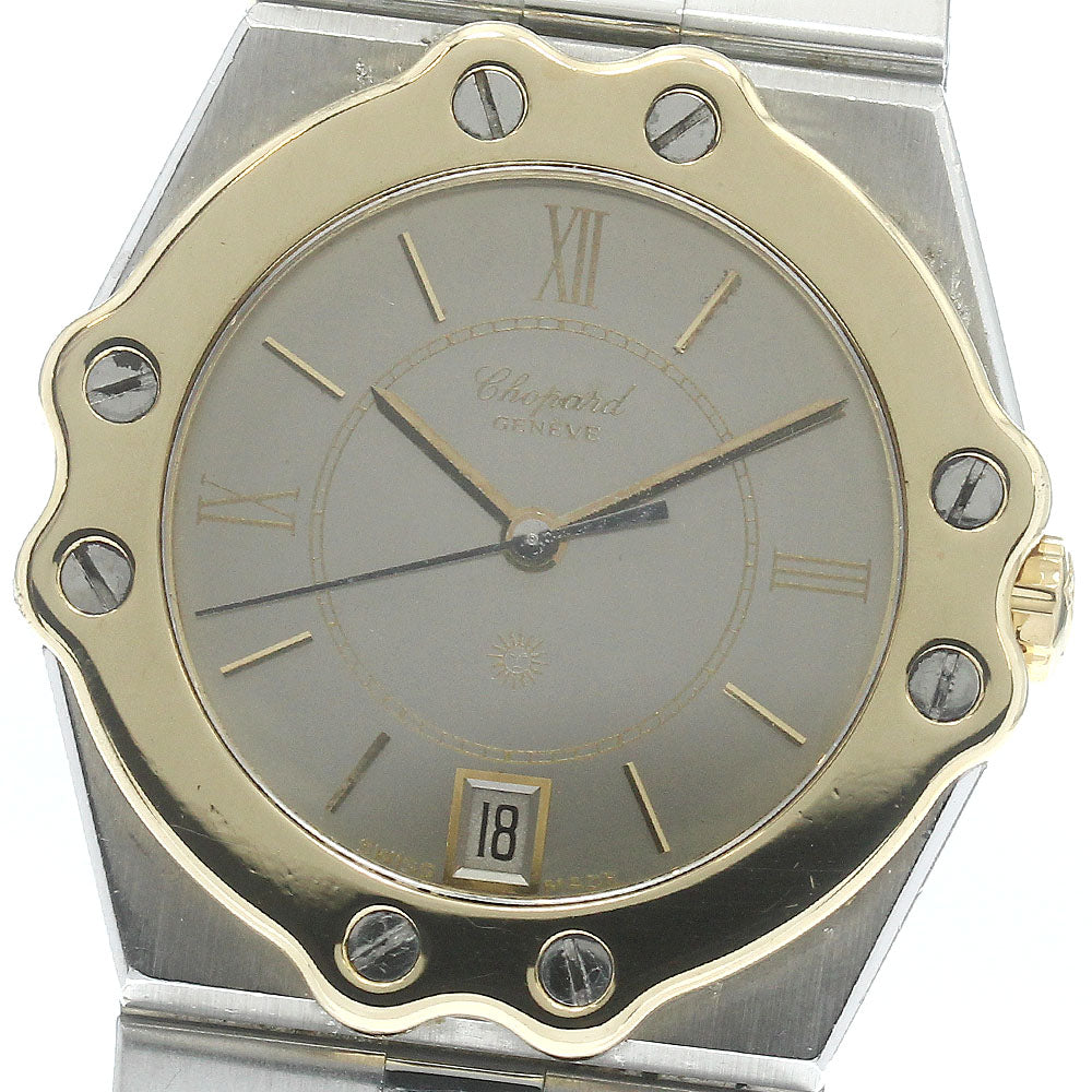 Chopard St Moritz 8023A YG bezel date Silver Dial Quartz Men's Watch_812687