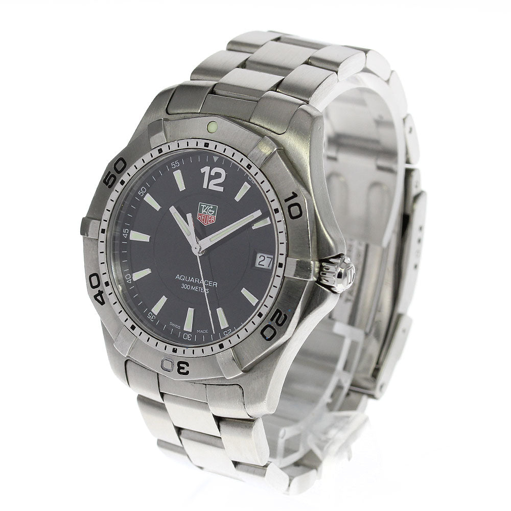 TAG HEUER Aqua racer WAF1110 Date black Dial Quartz Men's Watch_812782