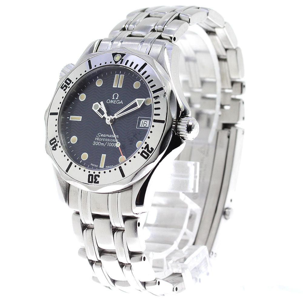 OMEGA Seamaster300 2562.80 Date Navy Dial Quartz Boy's Watch_813061