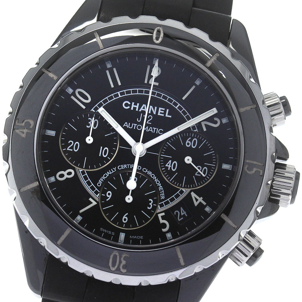 CHANEL J12 H0939 Black ceramic chronograph black Dial Automatic Men's_813228