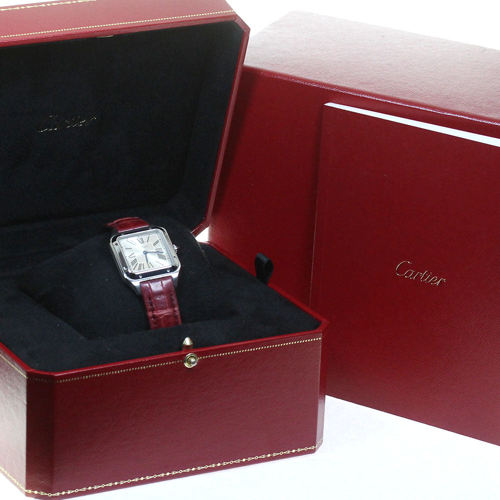 CARTIER Santos Dumont WSSA0023 Silver Dial Quartz Ladies Watch_813235
