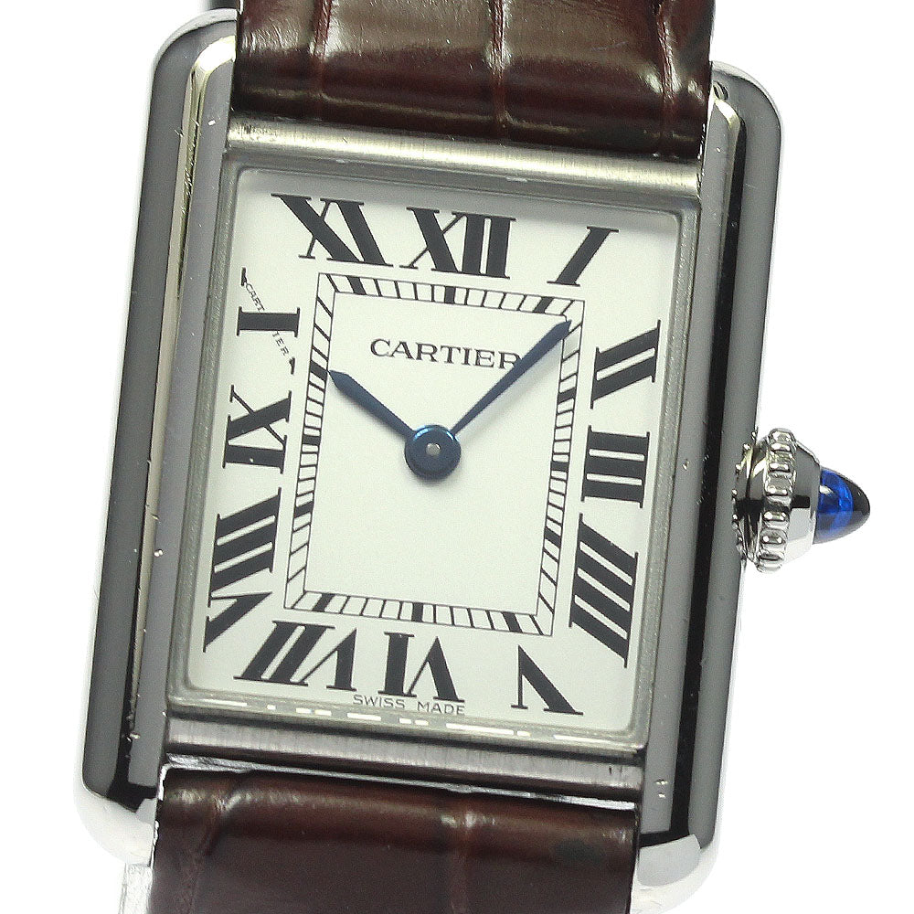CARTIER tank mast WSTA0051 Silver Dial Quartz Ladies Watch_813249