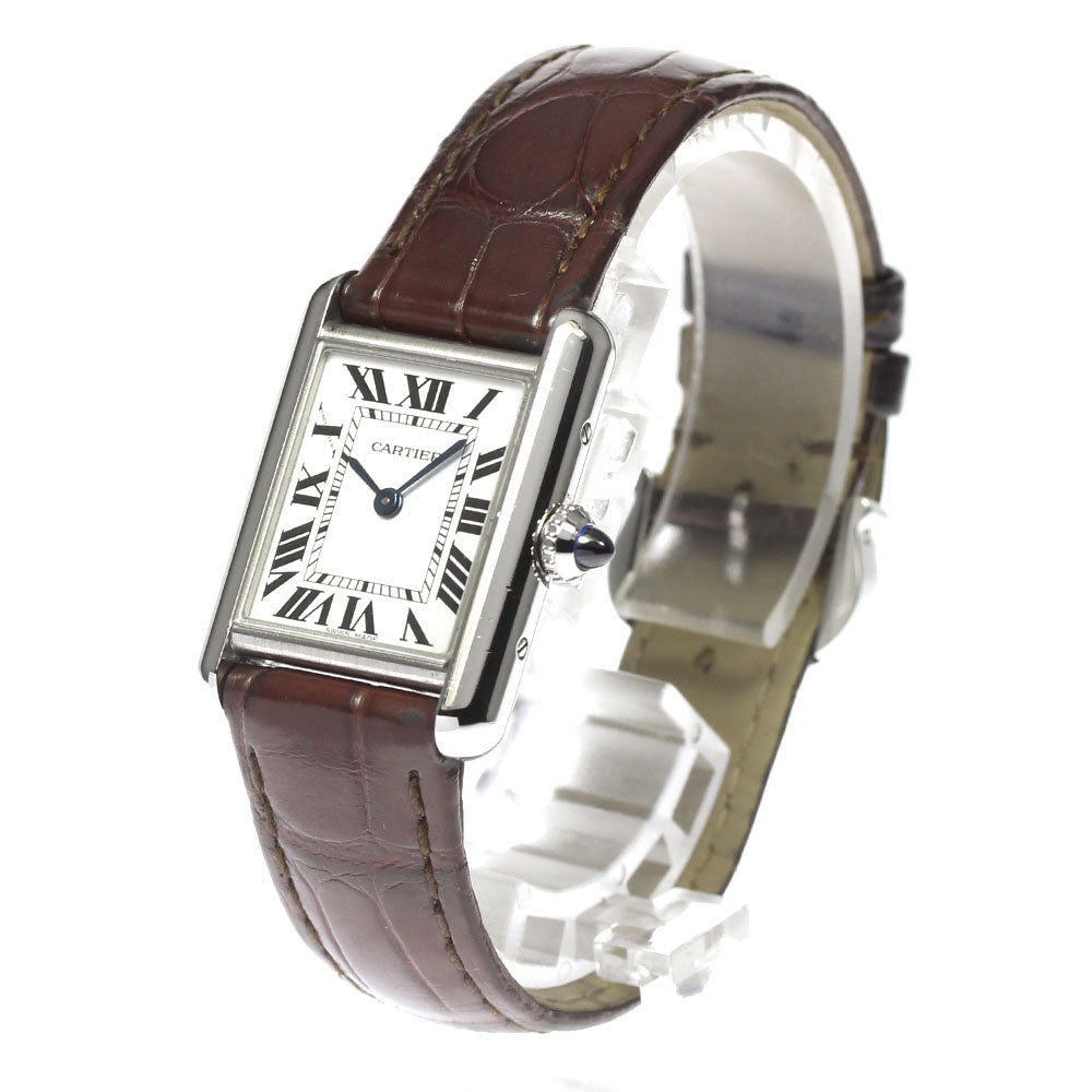 CARTIER tank mast WSTA0051 Silver Dial Quartz Ladies Watch_813249