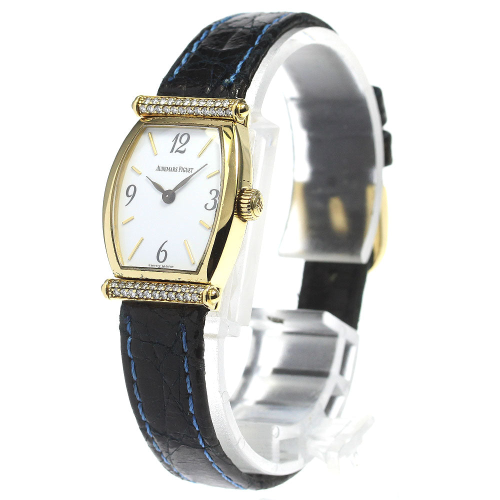 AUDEMARS PIGUET Carnegie K18YG diamond bezel white Dial Quartz Ladies Watch_813254