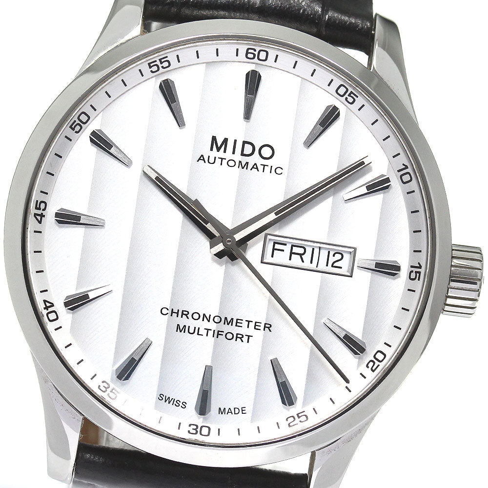 MIDO Multifort M038.431.16.031.00 Day date Silver Dial Automatic Men's Watch_813284