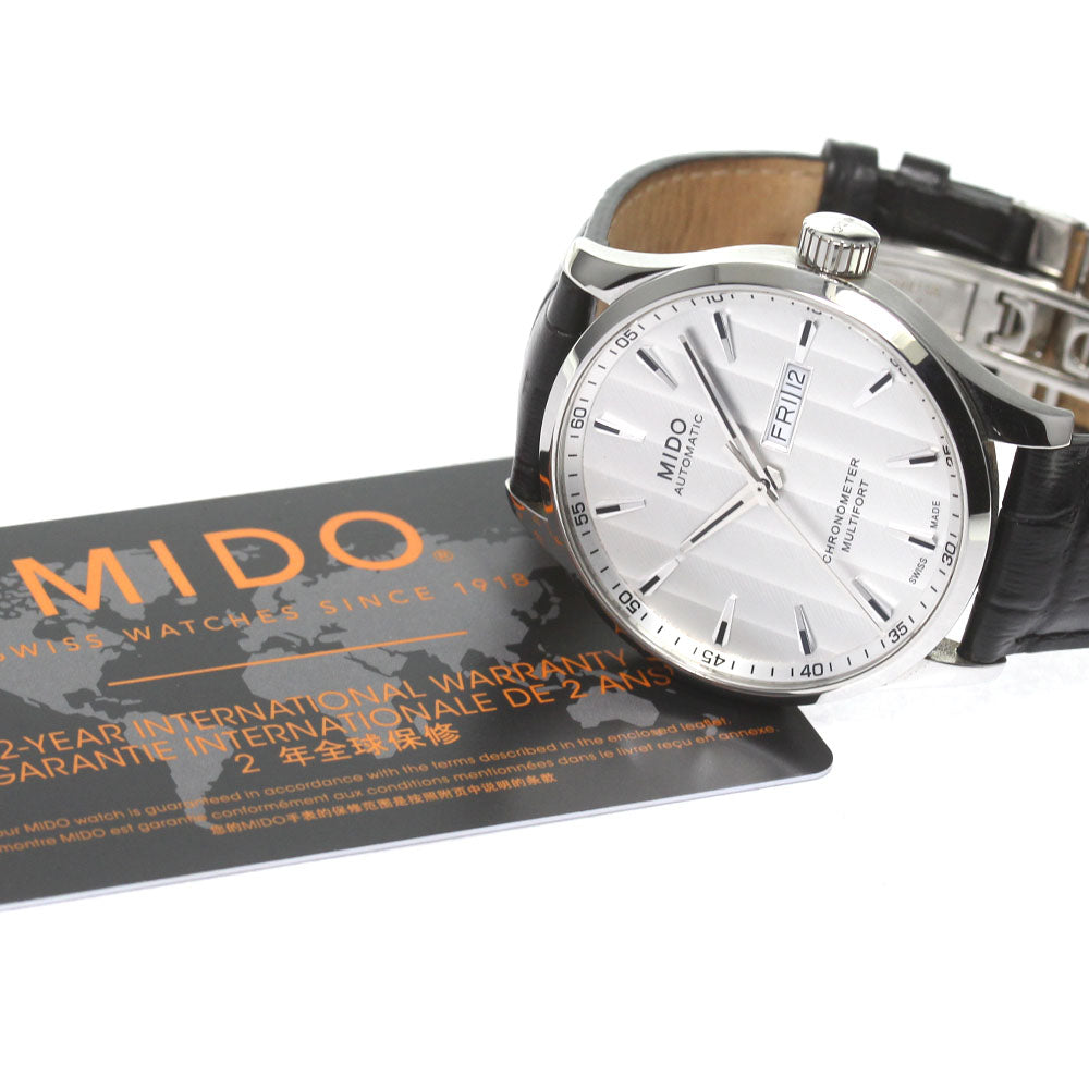 MIDO Multifort M038.431.16.031.00 Day date Silver Dial Automatic Men's Watch_813284