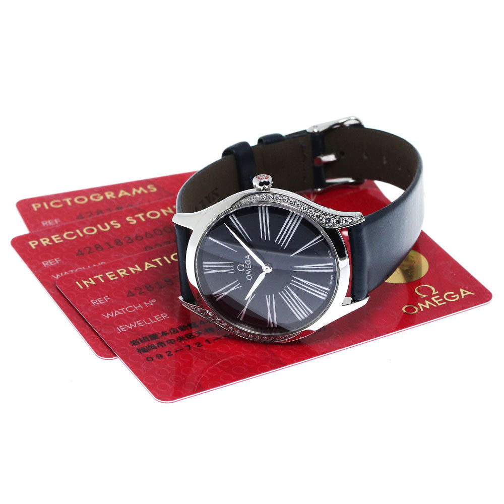 OMEGA De Ville Tresor 428.18.36.60.03.001 Diamond Bezel Quartz Ladies_813288