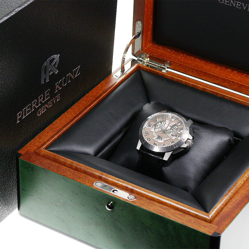 PIERRE KUNZ Sports G403SPORT AC Chronograph Brown Dial Automatic Men's_813346