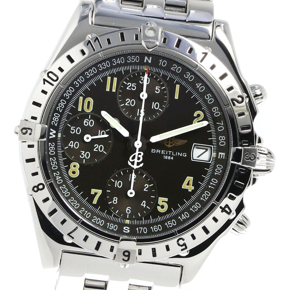 BREITLING Chronomat Longitude A20048 GMT gray Dial Automatic Men's Watch_813433