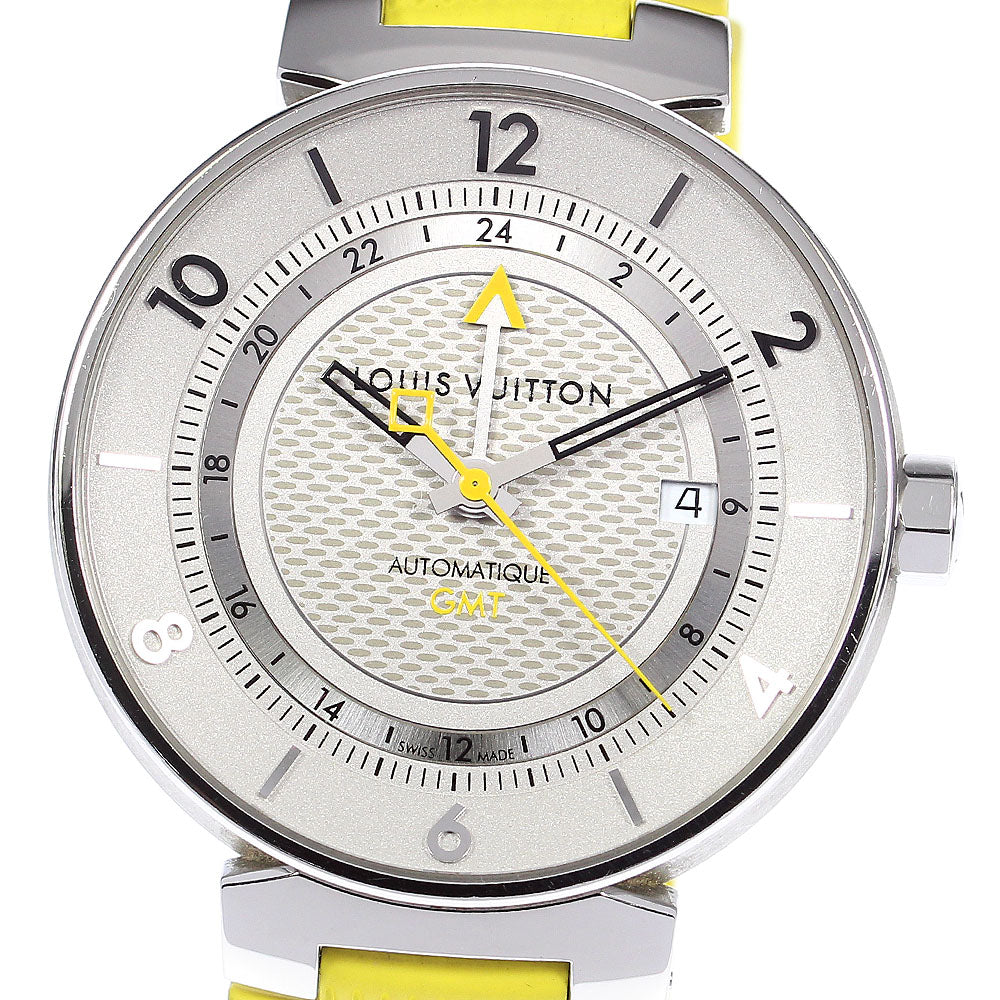 LOUIS VUITTON Tambour Moon Q8D31 GMT Silver Dial Automatic Men's Watch_813484