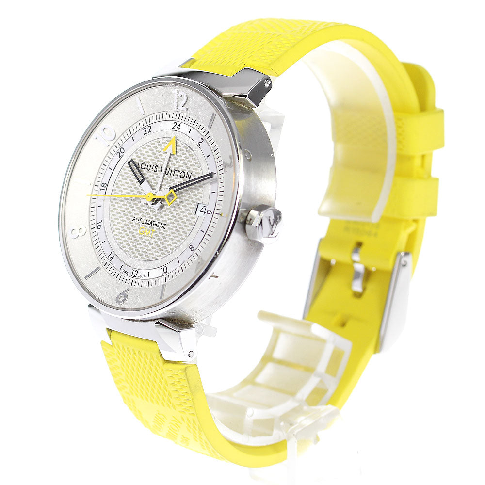 LOUIS VUITTON Tambour Moon Q8D31 GMT Silver Dial Automatic Men's Watch_813484
