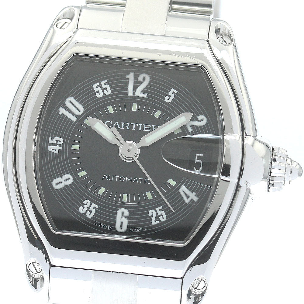 CARTIER Roadster LM W62004V3 Date black Dial Automatic Men's Watch_813884