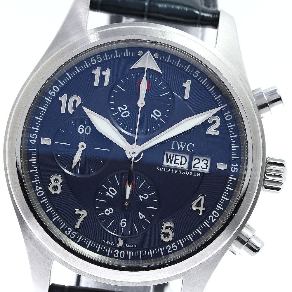 IWC SCHAFFHAUSEN Pilot Chronograph Laureus IW371712 Day date Navy Dial Automatic Men's Watch_813901
