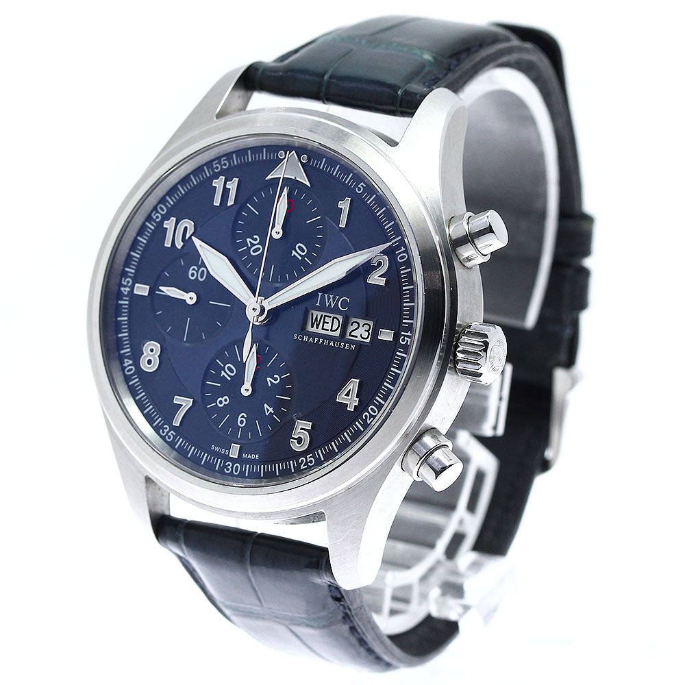 IWC SCHAFFHAUSEN Pilot Chronograph Laureus IW371712 Day date Navy Dial Automatic Men's Watch_813901