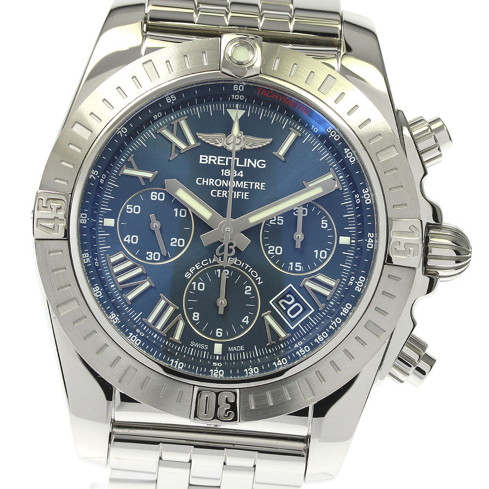 BREITLING Chronomat 44 Special Edition AB0115 blue Dial Automatic Men's_813994