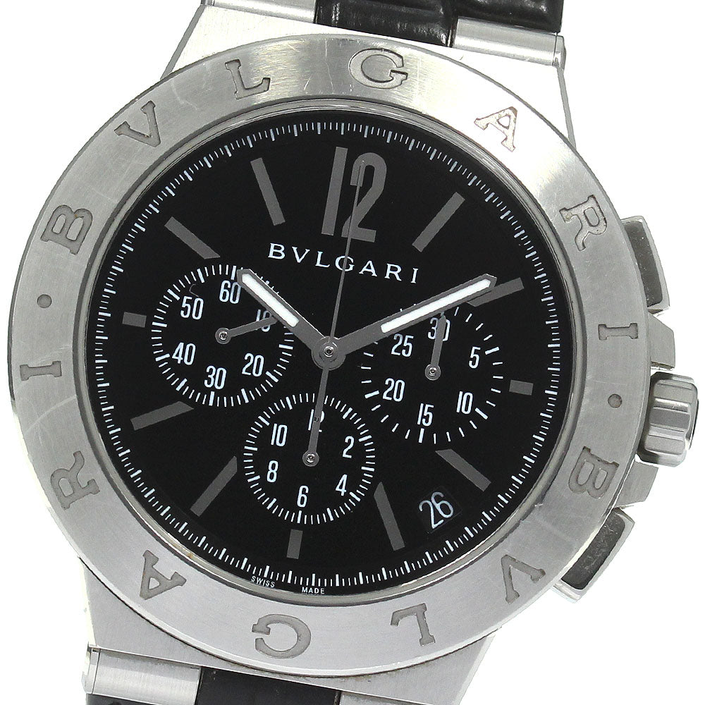 BVLGARI Diagono Verochissimo DG41SCH Chronograph Date black Dial Automatic Men's Watch_814038