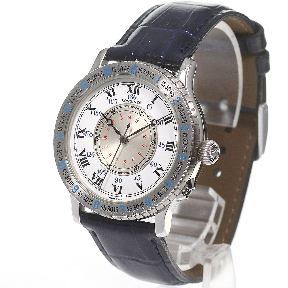 LONGINES Lindbergh Hour Bangle L2.601.4 Silver / White Dial Automatic Men's Watch_814202