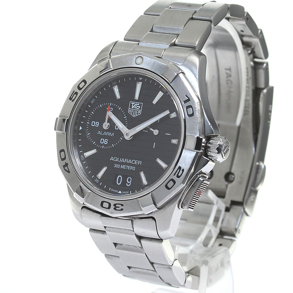 TAG HEUER Aquaracer WAP111Z Grand date Alarm Black Dial Quartz Men's _814324