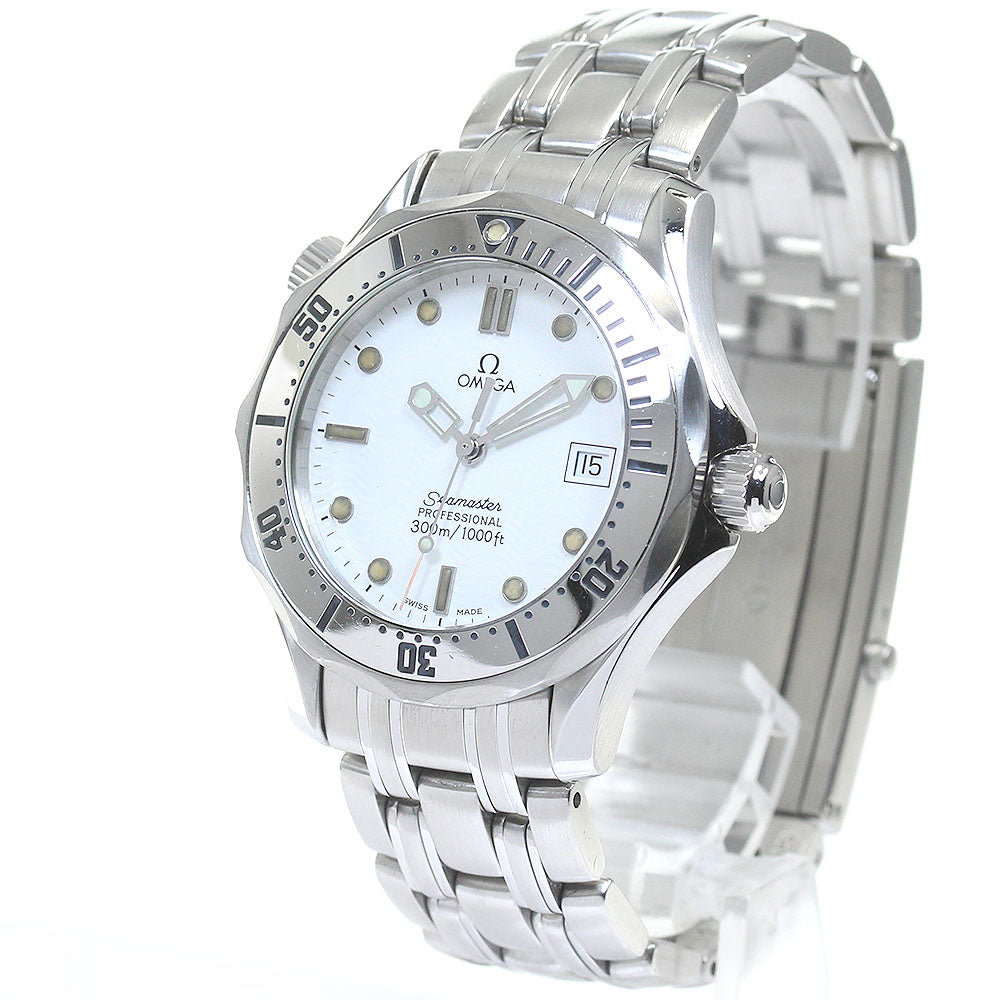 OMEGA Seamaster300 2562.20 Date White Dial Quartz Boy's Watch_814336
