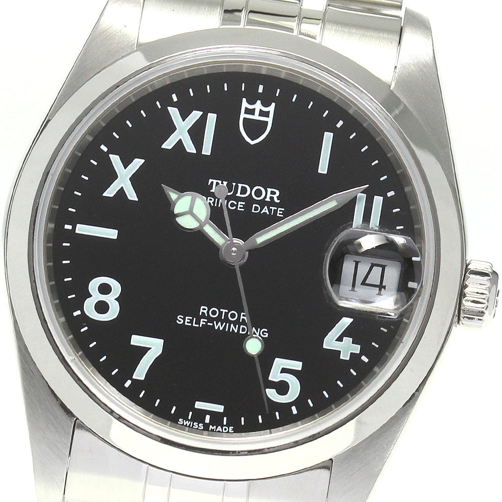 TUDOR Prince Date 74000N Cal.2824-2 Black Dial Automatic Men's Watch_814339