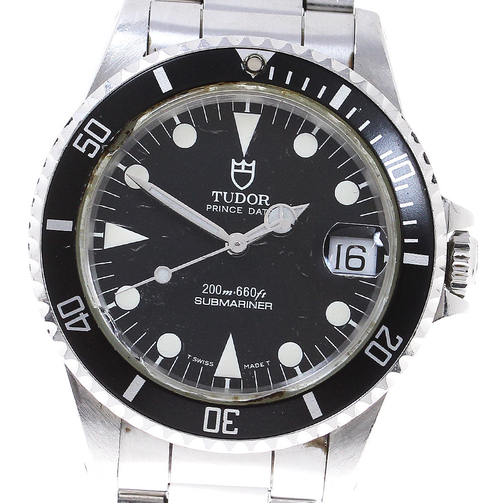 TUDOR Prince Date Submariner 75190 Cal.2824-2 black Dial AT Boy's Watch_814494