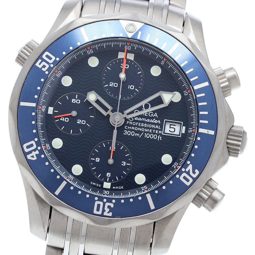 OMEGA Seamaster300 2298.80 Chronograph Navy Dial Automatic Men's Watch_814538