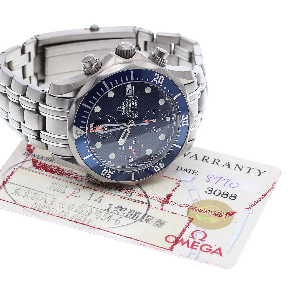 OMEGA Seamaster300 2298.80 Chronograph Navy Dial Automatic Men's Watch_814538
