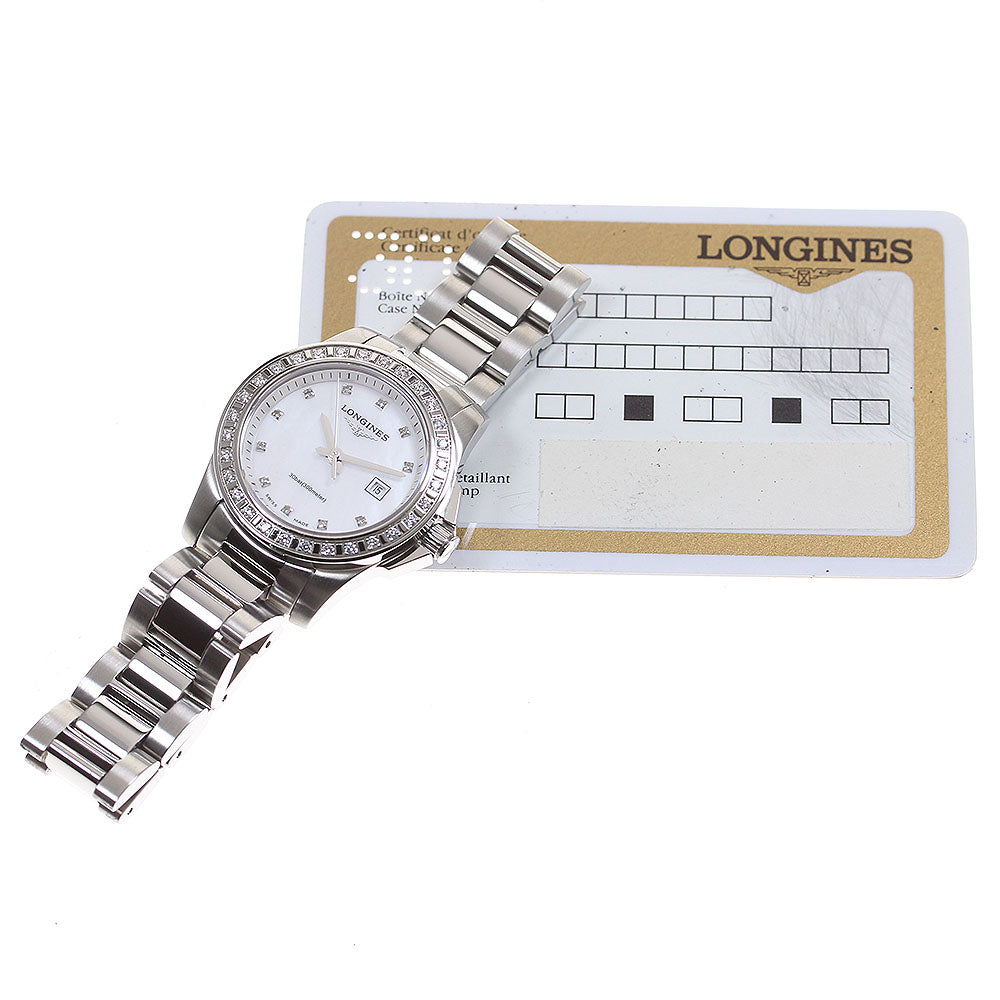 LONGINES Conquest L3.258.0 Diamond bezel 11P Quartz Ladies Watch_814586