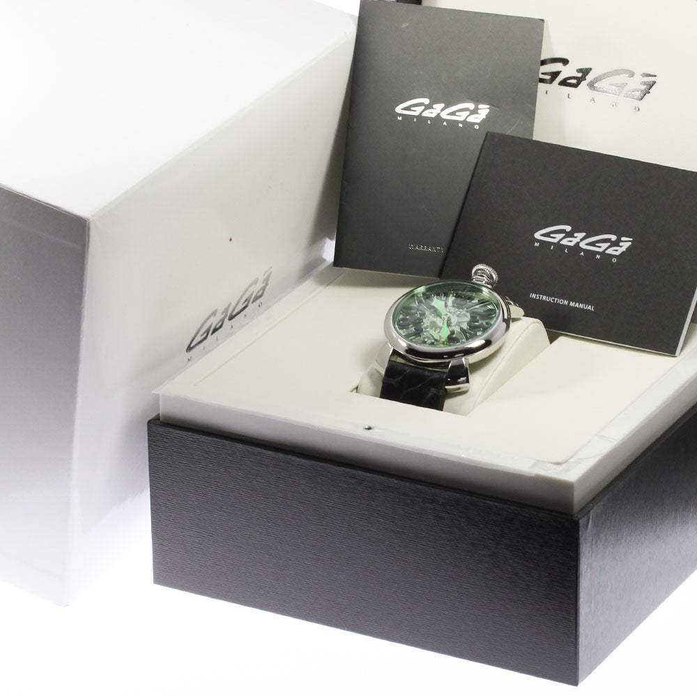 GaGa MILANO Manuale48 skeleton 5310.02.GR skeleton Dial Hand Winding Men's Watch_814598