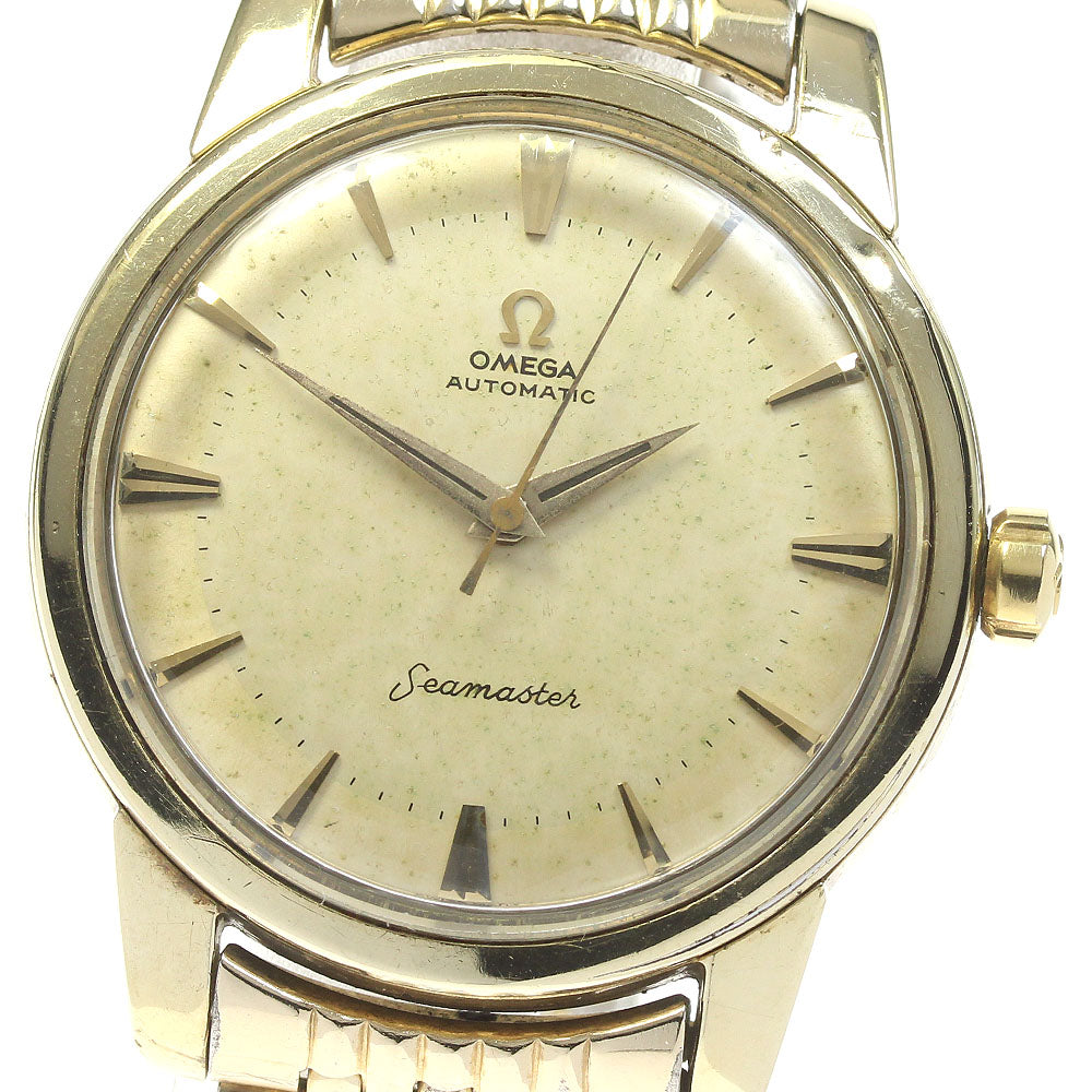 OMEGA Seamaster 2857-2856 Redial Cal.501 Rice Breath gold Dial Automatic Men's Watch_814636