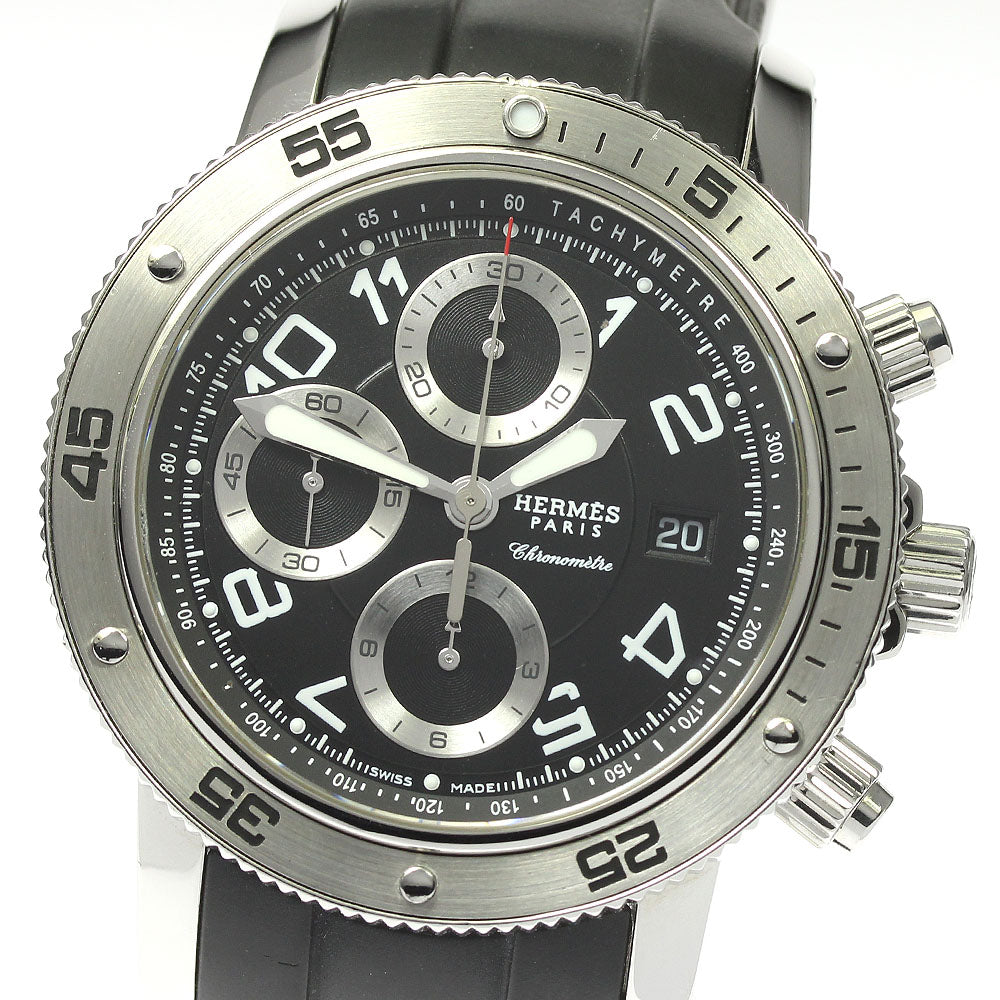 HERMES Clipper Diver Chrono CP2.910 Date black Dial Automatic Men's Watch_814670