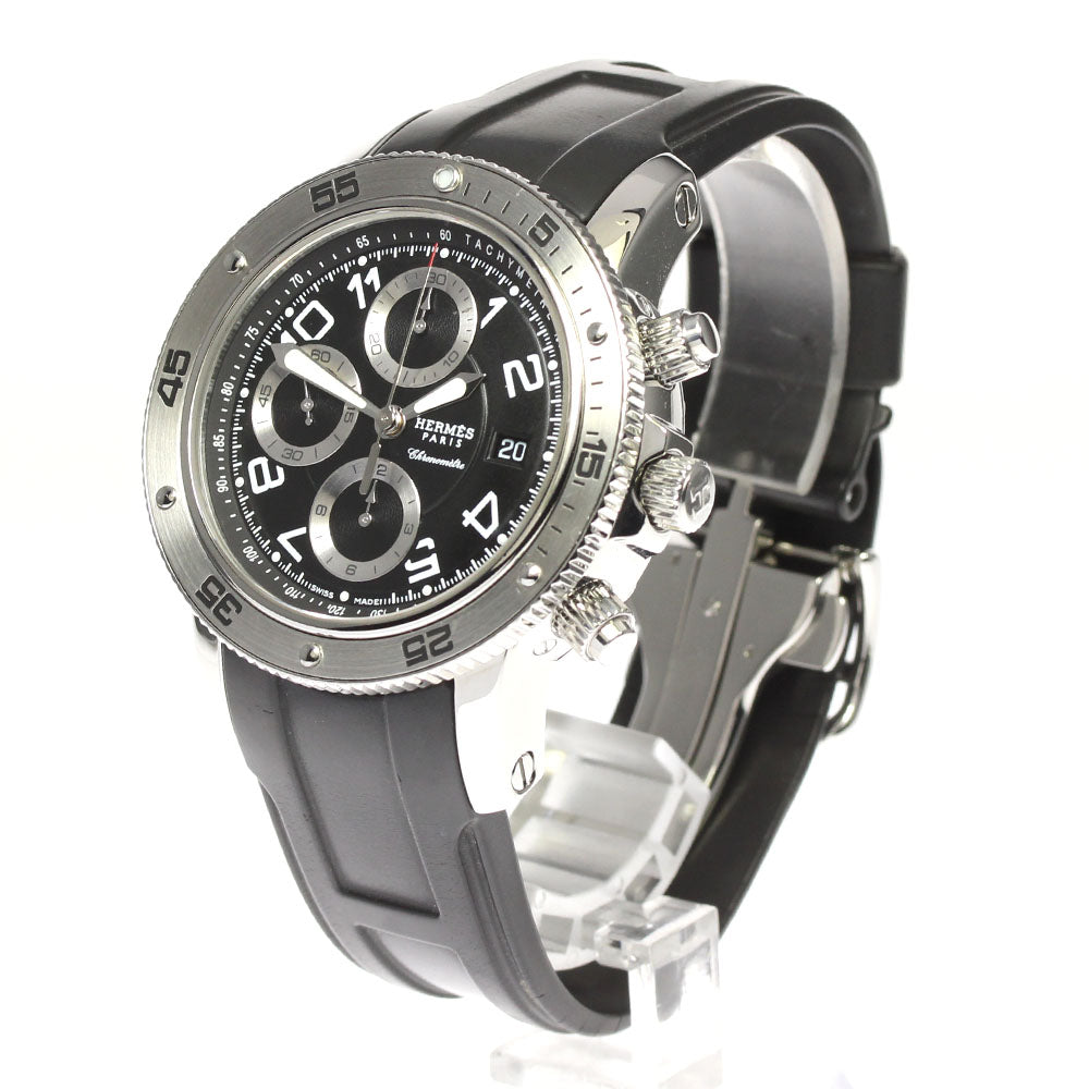 HERMES Clipper Diver Chrono CP2.910 Date black Dial Automatic Men's Watch_814670
