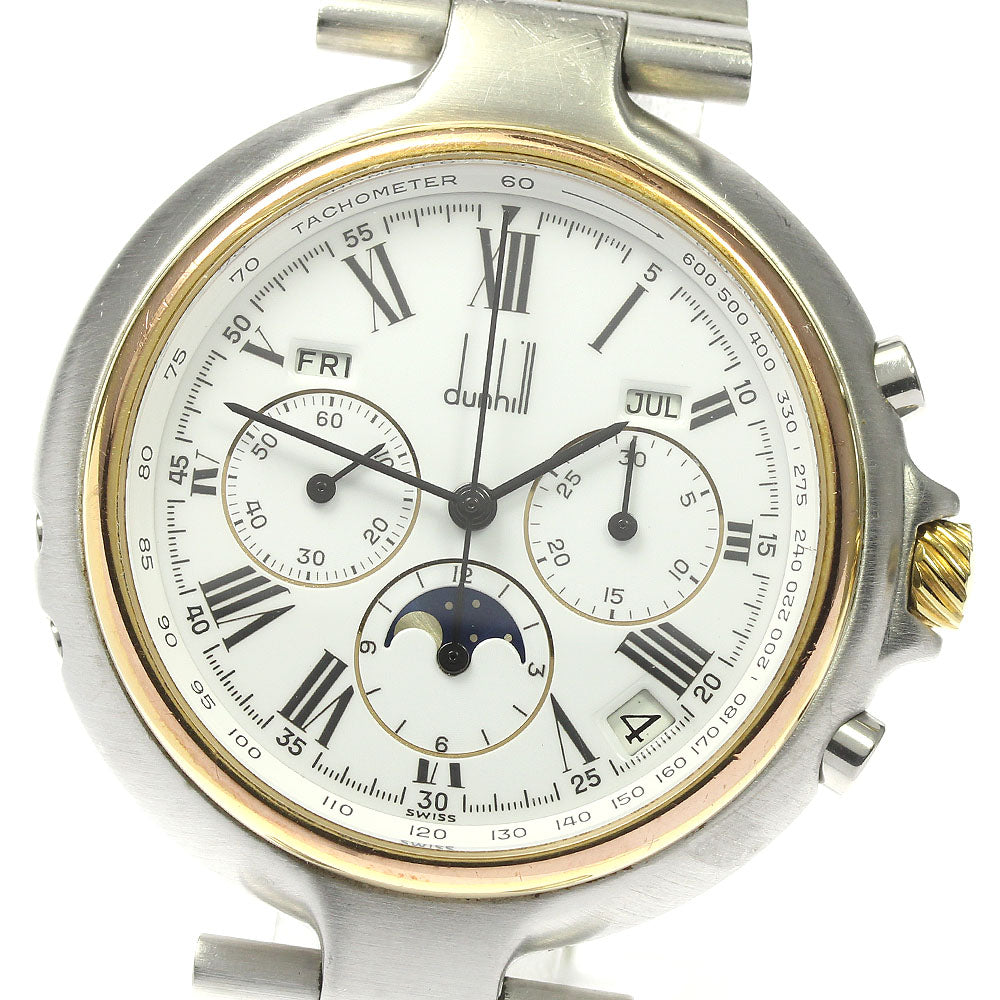 Dunhill Millennium DC3319 Moon Phase El Primero white Dial AT Men's Watch_814711