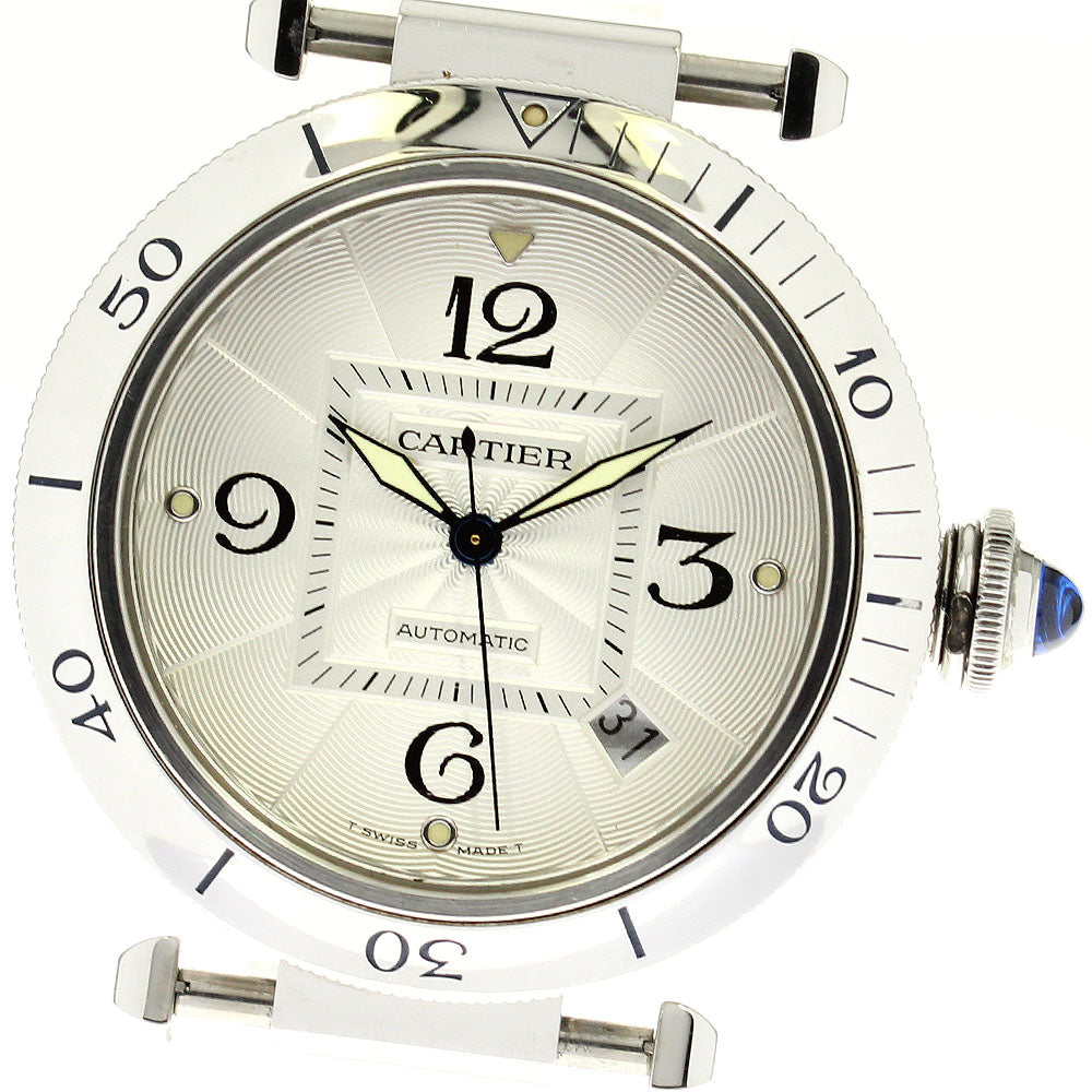 CARTIER Pasha 38mm W3103155 Date Silver Dial Automatic Men's Watch_814849